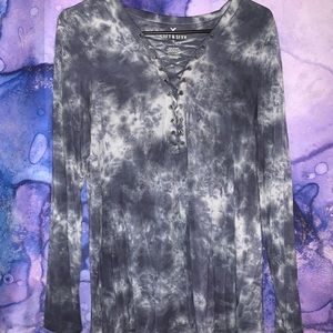 American Eagle lace tie dye long sleeve